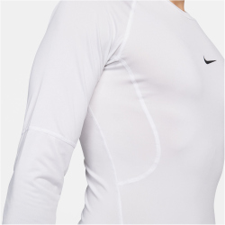 NIKE Pro Dri-FIT Tight langarm Funktionsshirt Herren 100 - white/black XXL