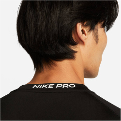 NIKE Pro Dri-FIT Tight langarm Funktionsshirt Herren 010 - black/white XXL