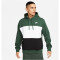 NIKE Club Fleece French Terry Color-Blocked Hoodie Herren 323 - fir/white/black/white S