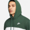 NIKE Club Fleece French Terry Color-Blocked Hoodie Herren 323 - fir/white/black/white S