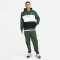NIKE Club Fleece French Terry Color-Blocked Hoodie Herren 323 - fir/white/black/white S