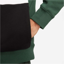 NIKE Club Fleece French Terry Color-Blocked Hoodie Herren 323 - fir/white/black/white XL