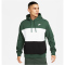 NIKE Club Fleece French Terry Color-Blocked Hoodie Herren 323 - fir/white/black/white XL