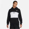 NIKE Club Fleece French Terry Color-Blocked Hoodie Herren 010 - black/white/white XL