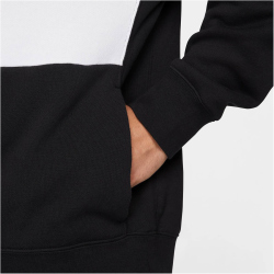 NIKE Club Fleece French Terry Color-Blocked Hoodie Herren 010 - black/white/white 3XL