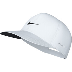 NIKE Dri-FIT ADV Club Unstructured Tennis Cap 100 - white/black M/L