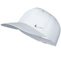 NIKE Dri-FIT Club Unstructured Metal Swoosh Cap 100 - white/metallic silver S/M