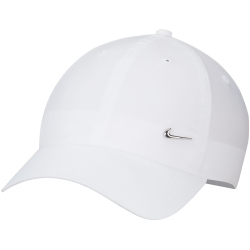 NIKE Dri-FIT Club Unstructured Metal Swoosh Cap 100 - white/metallic silver M/L