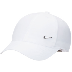 NIKE Club Dri-FIT Metal Swoosh Cap Kinder 100 - white