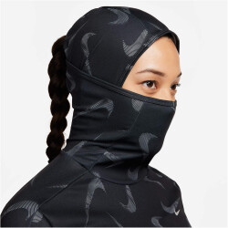 NIKE Swoosh Print Kapuzen-Laufjacke Damen 010 - black/reflective silv XS