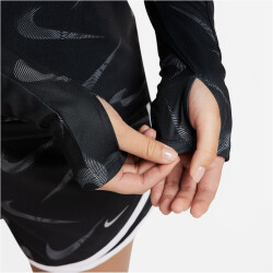 NIKE Swoosh Print Kapuzen-Laufjacke Damen 010 - black/reflective silv XS