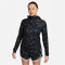 NIKE Swoosh Print Kapuzen-Laufjacke Damen 010 - black/reflective silv XS