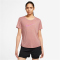 NIKE Dri-FIT Swoosh kurzarm Laufshirt Damen 618 - red stardust/fierce pink S