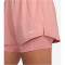NIKE Dri-FIT One High-Waist 3" 2in1 Shorts Damen 618 - red stardust/reflective silv S