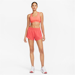 NIKE Dri-FIT One Mid-Rise 3" Fitnessshorts Damen 648 - lt fusion red/reflective silv XS