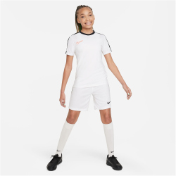 NIKE Dri-FIT Academy23 kurzarm Fu&szlig;ball Trainingsshirt Kinder 101 - white/black/bright crimson M (137-147 cm)