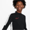 NIKE Dri-FIT Academy23 langarm Fußball Trainingsshirt Kinder 016 - black/white/bright crimson S (128-137 cm)