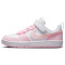 NIKE Court Borough Low Recraft Sneaker Jungen 105 - white/pink foam 27.5