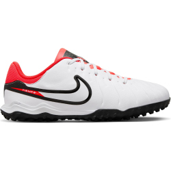 NIKE Jr. Tiempo Legend 10 Academy TF Multinocken-Fu&szlig;ballschuhe Jungen 100 - white/black-bright crimson 35
