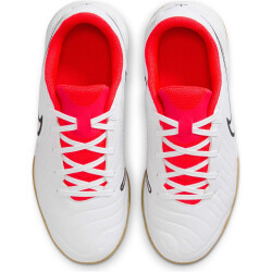 NIKE Jr. Tiempo Legend 10 Academy IC Hallen-Fußballschuhe Kinder 100 - white/black-bright crimson 37.5