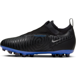 NIKE Jr. Phantom GX Academy AG Kunstrasen-Fu&szlig;ballschuhe Kinder 040 - black/chrome-hyper royal 34