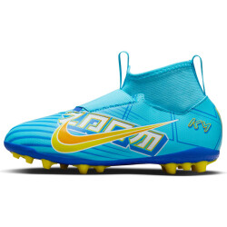 NIKE Jr. Zoom Superfly 9 Academy KM AG Kunstrasen-Fußballschuhe Kinder 400 - baltic blue/white 36