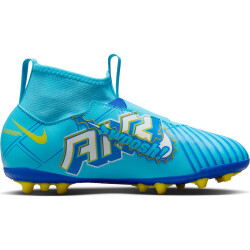 NIKE Jr. Zoom Superfly 9 Academy KM AG Kunstrasen-Fußballschuhe Kinder 400 - baltic blue/white 36