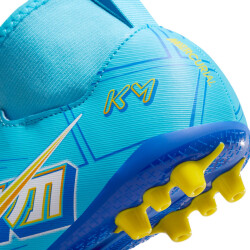 NIKE Jr. Zoom Superfly 9 Academy KM AG Kunstrasen-Fußballschuhe Kinder 400 - baltic blue/white 36
