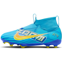 NIKE Jr. Zoom Superfly 9 Academy KM FG/MG Firm Ground/Multi-Ground Fußballschuhe Kinder 400 - baltic blue/white 38