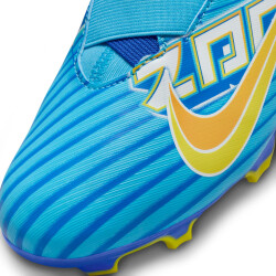 NIKE Jr. Zoom Superfly 9 Academy KM FG/MG Firm Ground/Multi-Ground Fußballschuhe Kinder 400 - baltic blue/white 38
