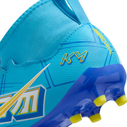 NIKE Jr. Zoom Superfly 9 Academy KM FG/MG Firm Ground/Multi-Ground Fußballschuhe Kinder 400 - baltic blue/white 38