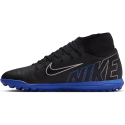 NIKE Mercurial Superfly 9 Club TF Turf Multinocken-Fu&szlig;ballschuhe 040 - black/chrome-hyper royal 42