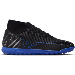NIKE Mercurial Superfly 9 Club TF Turf Multinocken-Fu&szlig;ballschuhe 040 - black/chrome-hyper royal 42