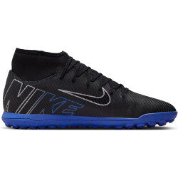 NIKE Mercurial Superfly 9 Club TF Turf Multinocken-Fußballschuhe 040 - black/chrome-hyper royal 43