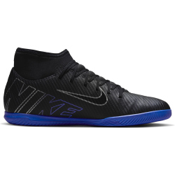 NIKE Mercurial Superfly 9 Club IC Hallen-Fu&szlig;ballschuhe Herren 040 - black/chrome-hyper royal 45