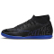 NIKE Mercurial Superfly 9 Club IC Hallen-Fu&szlig;ballschuhe Herren 040 - black/chrome-hyper royal 45