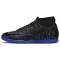 NIKE Mercurial Superfly 9 Club IC Hallen-Fußballschuhe Herren 040 - black/chrome-hyper royal 47.5
