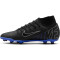 NIKE Mercurial Superfly 9 Club FG/MG Fußballschuhe 040 - black/chrome-hyper royal 36
