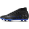 NIKE Mercurial Superfly 9 Club FG/MG Fußballschuhe 040 - black/chrome-hyper royal 40.5