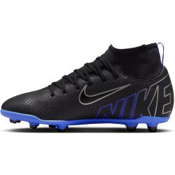 NIKE Jr. Mercurial Superfly 9 Club FG/MG Fußballschuhe Kinder 040 - black/chrome-hyper royal 32