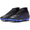 NIKE Jr. Mercurial Superfly 9 Club FG/MG Fußballschuhe Kinder 040 - black/chrome-hyper royal 32