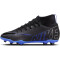 NIKE Jr. Mercurial Superfly 9 Club FG/MG Fußballschuhe Kinder 040 - black/chrome-hyper royal 32