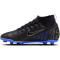 NIKE Jr. Mercurial Superfly 9 Club FG/MG Fußballschuhe Kinder 040 - black/chrome-hyper royal 38.5