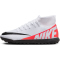 NIKE Jr. Mercurial Superfly 9 Club TF Multinocken-Fu&szlig;ballschuhe Kinder 600 - bright crimson/white-black 35
