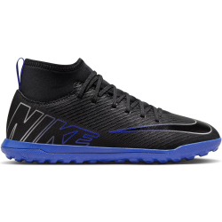 NIKE Jr. Mercurial Superfly 9 Club TF Multinocken-Fu&szlig;ballschuhe Kinder 040 - black/chrome-hyper royal 36