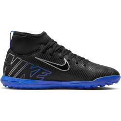 NIKE Jr. Mercurial Superfly 9 Club TF Multinocken-Fu&szlig;ballschuhe Kinder 040 - black/chrome-hyper royal 36