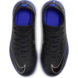 NIKE Jr. Mercurial Superfly 9 Club TF Multinocken-Fu&szlig;ballschuhe Kinder 040 - black/chrome-hyper royal 36