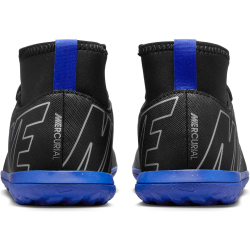 NIKE Jr. Mercurial Superfly 9 Club TF Multinocken-Fu&szlig;ballschuhe Kinder 040 - black/chrome-hyper royal 36