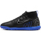 NIKE Jr. Mercurial Superfly 9 Club TF Multinocken-Fu&szlig;ballschuhe Kinder 040 - black/chrome-hyper royal 36