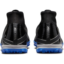 NIKE Mercurial Superfly 9 Academy TF Multinocken-Fußballschuhe Herren 040 - black/chrome-hyper royal 45.5